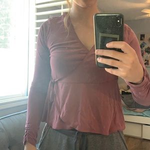 American rag rose pink wrap top